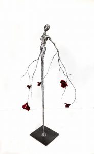 La vie en rose 10, 62x28x34, sculpture marie-josee roy, collaboration Jeff Alarie