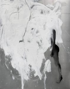 Le fil de Cassiopée, 48x60, peinture marie-josee roy collaboration jerome prieur
