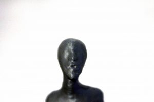 Sculpture ( détail) impression 3D PLA couleur gris métallique 17x5x5