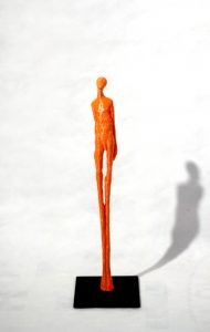 Sculpture impression 3D PLA couleur orange 17x5x5, signée, série de 10