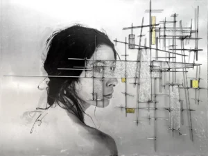 Peinture : Perception, de Marie-Josée Roy.